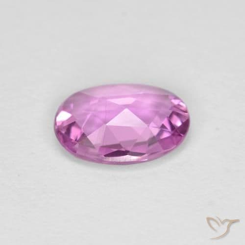 0.71ct Intense Pinkish Purple Sapphire, Oval Cut, 6.7x5 mm