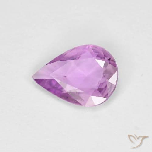 0.56ct Natural Medium Purple Sapphire, Pear Shape, 6.8x5 mm