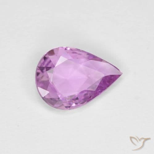 0.53ct Deep Pinkish Purple Sapphire, Pear Shape, 7x5 mm
