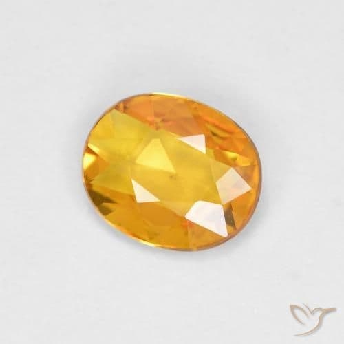 0.58ct Natural Dark Orange-Gold Sapphire, Oval Cut, 6.1x5 mm
