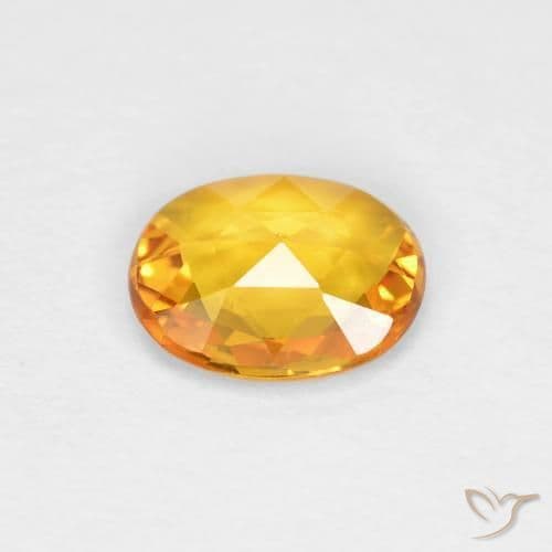 0.58ct Natural Dark Orange-Gold Sapphire, Oval Cut, 6.1x5 mm