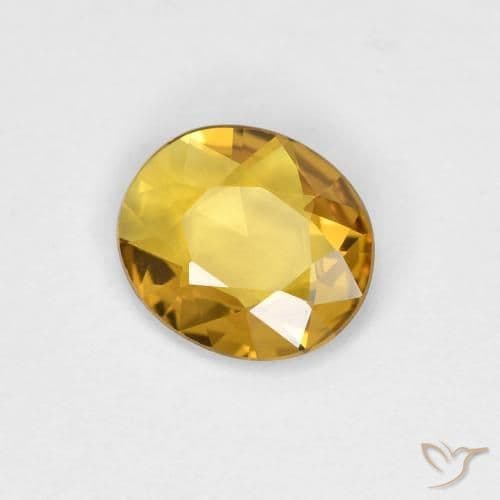 0.53ct Natural Golden Sapphire, Oval Cut, 6x5.2 mm
