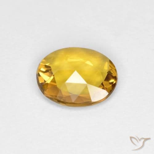 0.53ct Natural Golden Sapphire, Oval Cut, 6x5.2 mm