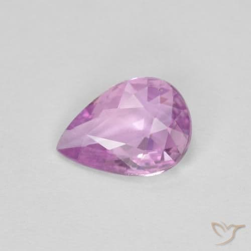 0.56ct Natural Medium Purple Sapphire, Pear Shape, 6.8x5 mm