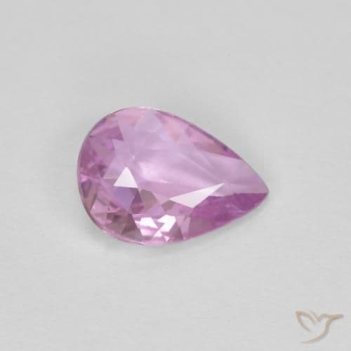 0.56ct Natural Medium Purple Sapphire, Pear Shape, 6.8x5 mm