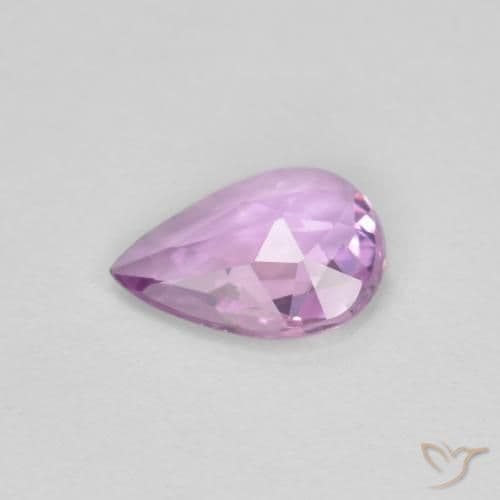 0.56ct Natural Medium Purple Sapphire, Pear Shape, 6.8x5 mm