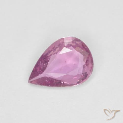 0.56ct Natural Medium Purple Sapphire, Pear Shape, 6.8x5 mm