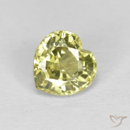 0.38ct Tuscany Yellow Sapphire, Heart Shape, 4.4x4.3 mm