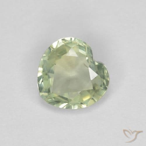 5.30ct Natural Deep Green Sapphire, Heart Shape, 11.7x9.7 mm