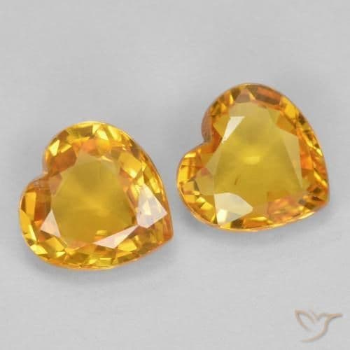 0.85ct Natural Dark Golden Sapphire, Heart Shape, 4.7x4.6 mm