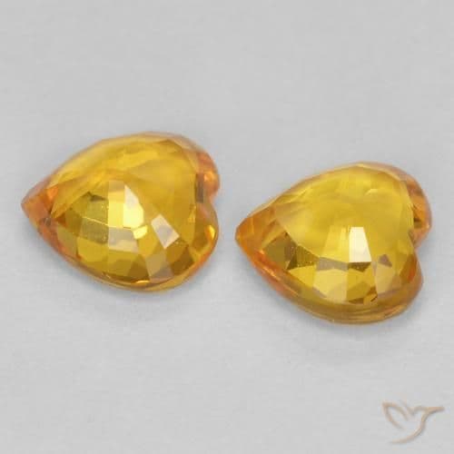 0.85ct Natural Dark Golden Sapphire, Heart Shape, 4.7x4.6 mm