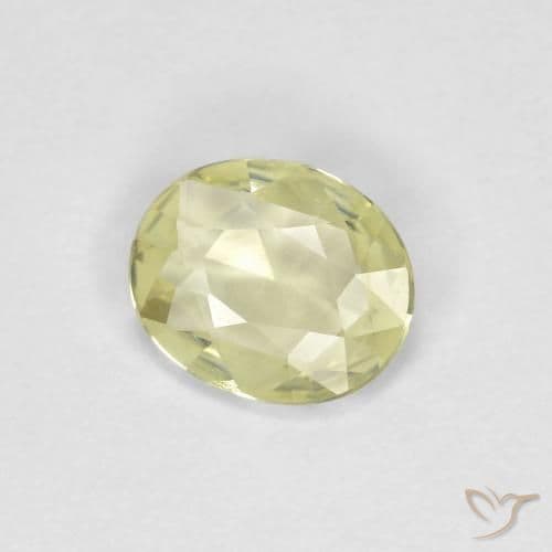 0.56ct Medium-Light Yellow Sapphire, Oval Cut, 6x5 mm