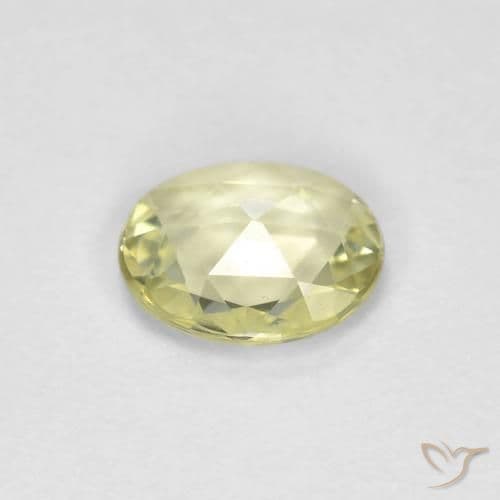 0.56ct Medium-Light Yellow Sapphire, Oval Cut, 6x5 mm