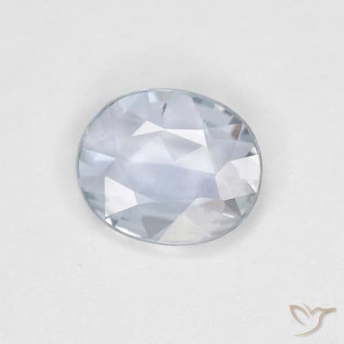 0.56ct Natural Bluish White Sapphire, Oval Cut, 6.1x5.1 mm