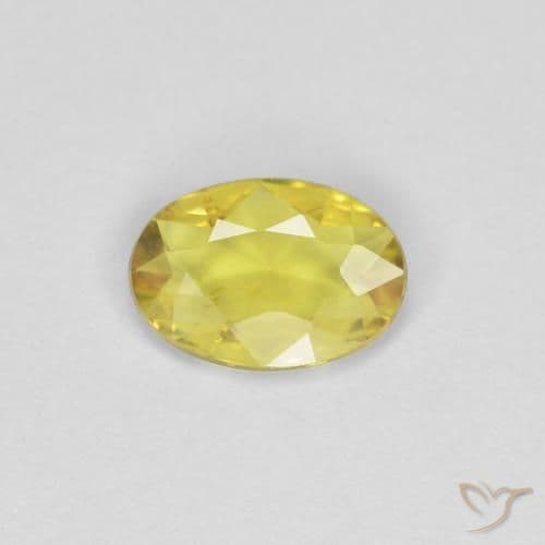 0.50ct Bumblebee Yellow Sapphire, Oval Cut, 5.7x3.9 mm
