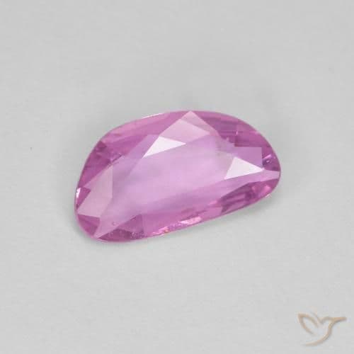 0.67ct Intense Pinkish Purple Sapphire, Fancy Shape, 8.3x4.5 mm