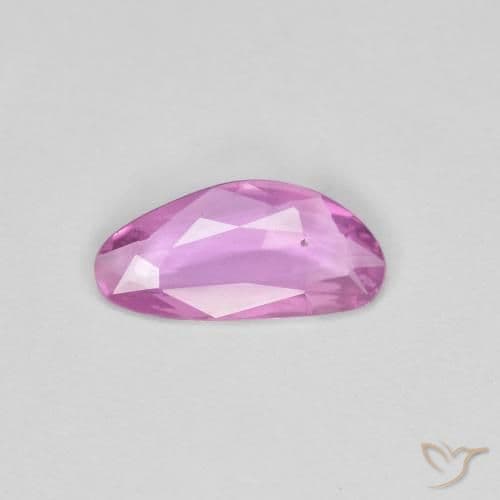 0.62ct Intense Pinkish Purple Sapphire, Fancy Shape, 9.2x4.4 mm