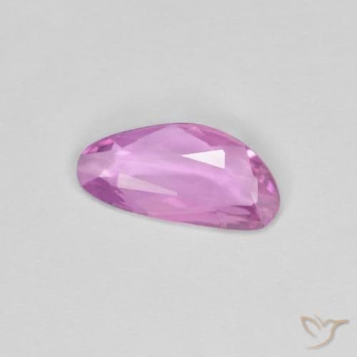 0.62ct Intense Pinkish Purple Sapphire, Fancy Shape, 9.2x4.4 mm