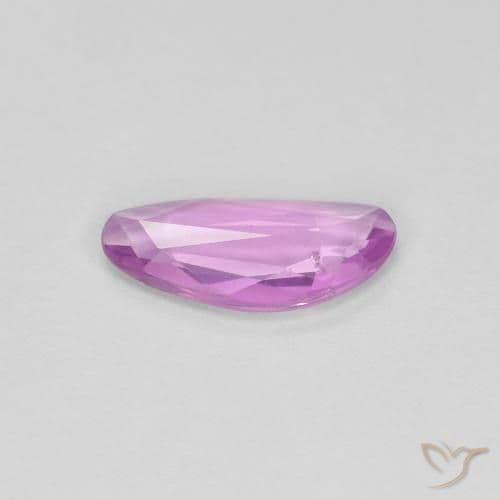 0.62ct Intense Pinkish Purple Sapphire, Fancy Shape, 9.2x4.4 mm