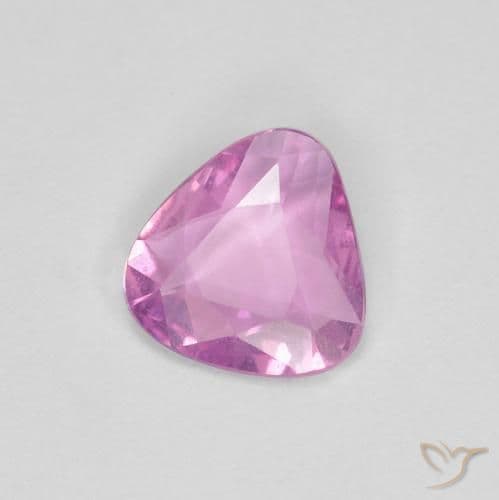 0.61ct Light Royal Purple Pink Sapphire, Trillion, 6.4x6 mm