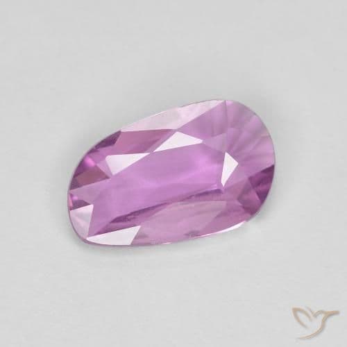 0.69ct Deep Pinkish Purple Sapphire, Fancy Shape, 7.9x4.9 mm