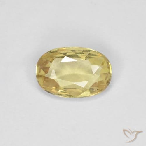 0.49ct Natural Medium Yellow Sapphire, Oval Cut, 6.1x4.1 mm