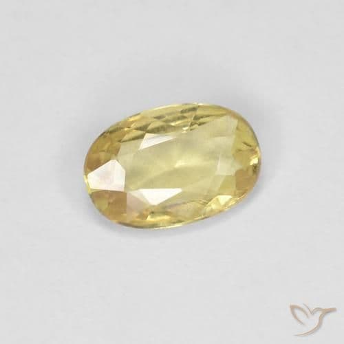 0.49ct Natural Medium Yellow Sapphire, Oval Cut, 6.1x4.1 mm