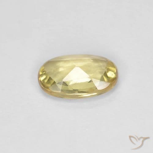 0.49ct Natural Medium Yellow Sapphire, Oval Cut, 6.1x4.1 mm