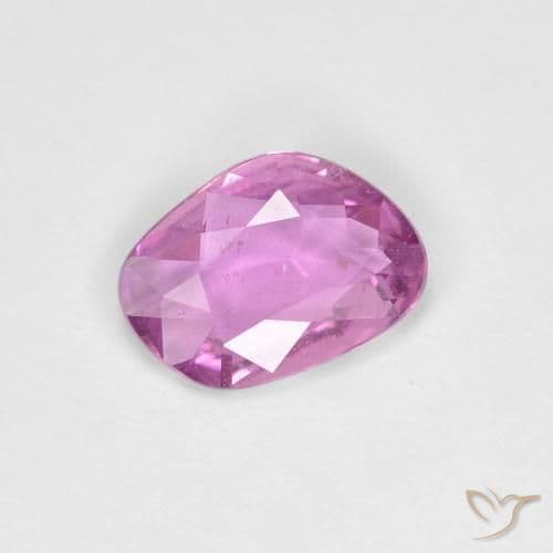 0.72ct Intense Pinkish Purple Sapphire, Fancy Shape, 7.1x5.3 mm