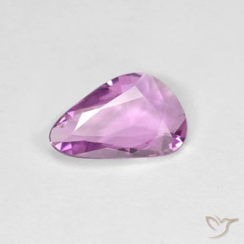 0.72ct Intense Pinkish Purple Sapphire, Fancy Shape, 8.5x5.3 mm