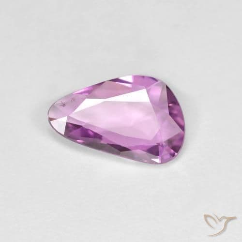 0.72ct Intense Pinkish Purple Sapphire, Fancy Shape, 8.5x5.3 mm