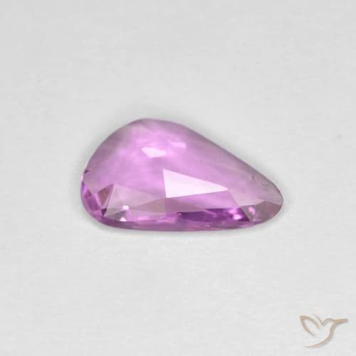 0.72ct Intense Pinkish Purple Sapphire, Fancy Shape, 8.5x5.3 mm