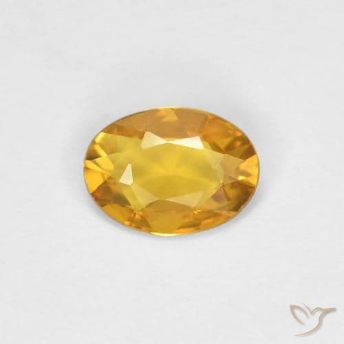 0.55ct Natural Golden Sapphire, Oval Cut, 5.8x4 mm