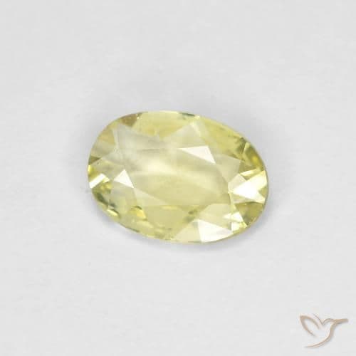 0.36ct Medium-Light Yellow Sapphire, Oval Cut, 5.7x4.1 mm