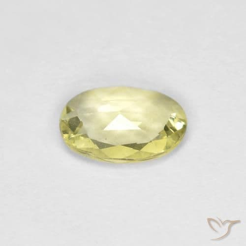 0.36ct Medium-Light Yellow Sapphire, Oval Cut, 5.7x4.1 mm