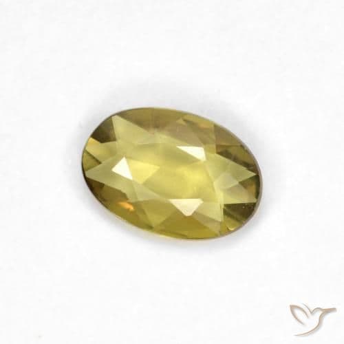 0.41ct Yellowish Golden Sapphire, Oval Cut, 6.1x4.2 mm