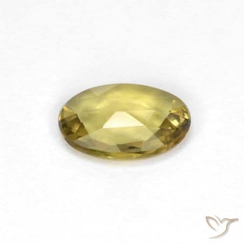 0.41ct Yellowish Golden Sapphire, Oval Cut, 6.1x4.2 mm