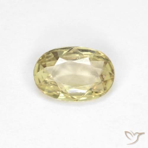 0.49ct Natural Medium Yellow Sapphire, Oval Cut, 6.1x4.1 mm