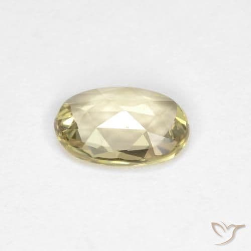 0.48ct Natural Pale Yellow Sapphire, Oval Cut, 6.1x4.1 mm