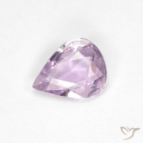 0.45ct Very Light Pinkish Violet Sapphire, Pear Shape, 6x4.8 mm