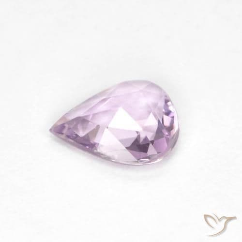 0.45ct Very Light Pinkish Violet Sapphire, Pear Shape, 6x4.8 mm