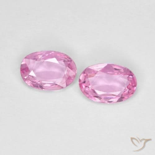 0.79ct Very Light Royal Purple Pink Sapphire, Oval Cut, 5.8x4 mm