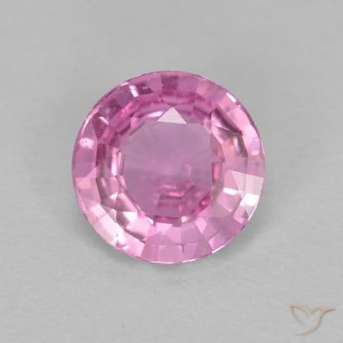 0.61ct Royal Purple Pink Sapphire, Round Cut, 5.49 mm