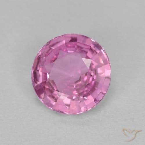 0.61ct Royal Purple Pink Sapphire, Round Cut, 5.49 mm