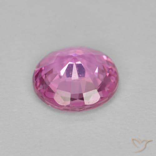 0.61ct Royal Purple Pink Sapphire, Round Cut, 5.49 mm