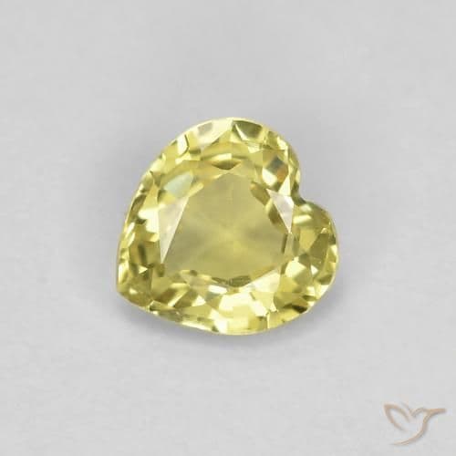 0.38ct Tuscany Yellow Sapphire, Heart Shape, 4.4x4.3 mm