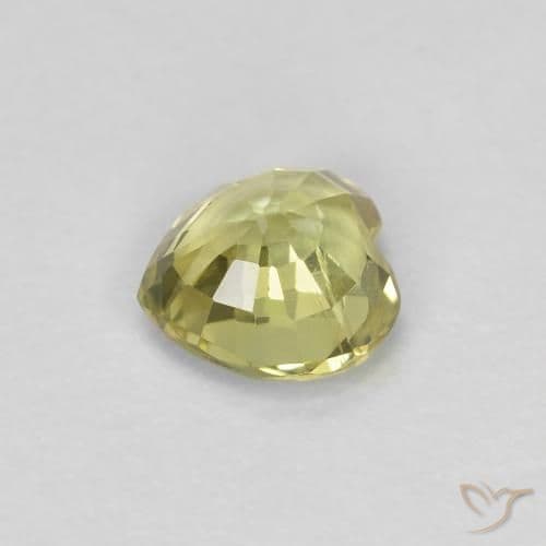 0.46ct Lemon Yellow Sapphire, Heart Shape, 4.6x4.5 mm