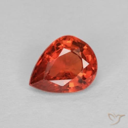 0.38ct Natural Intense Red Sapphire, Pear Shape, 5x3.9 mm
