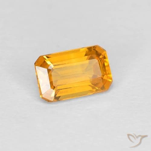 0.38ct Natural Yellow Sapphire, Emerald Cut, 5x3.2 mm