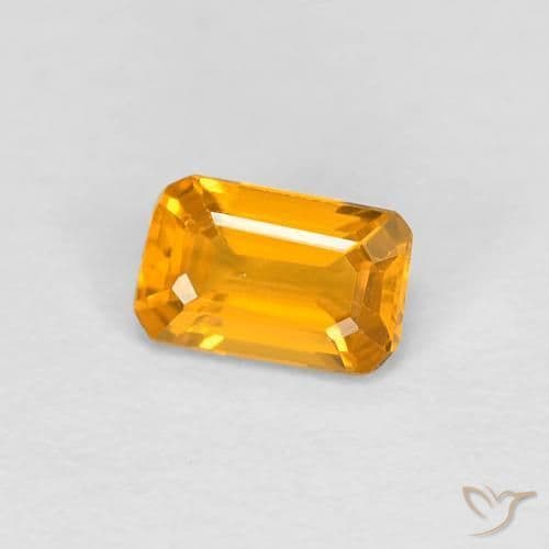 0.38ct Natural Yellow Sapphire, Emerald Cut, 5x3.1 mm